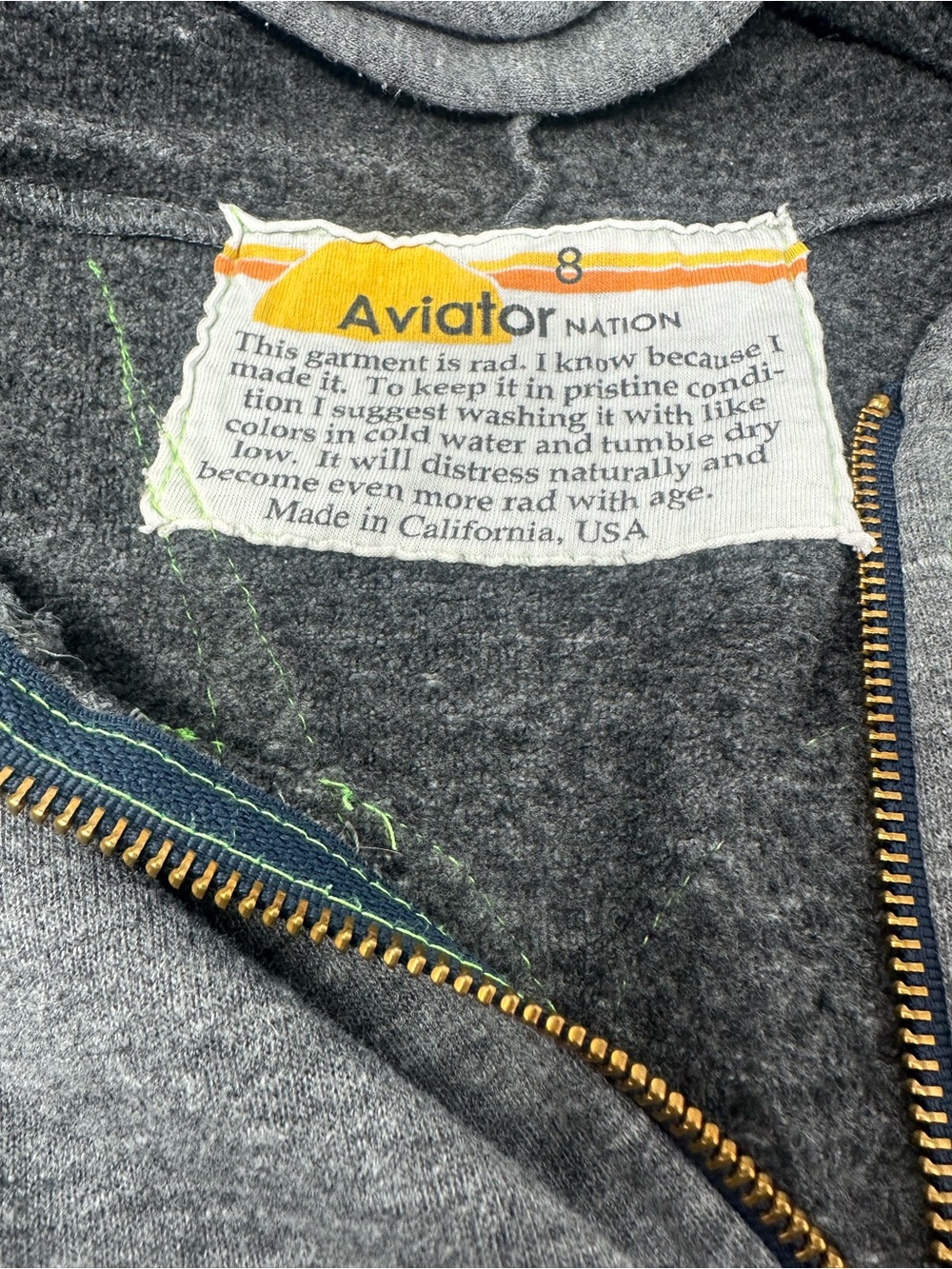Kids Aviator Nation Hoody size 8 - Picture 4 of 6